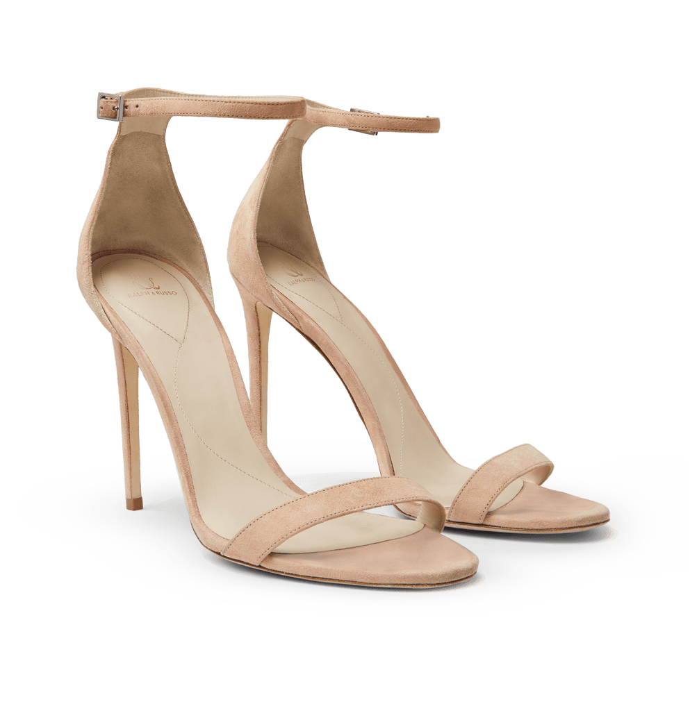 Nude hot sale suede sandals