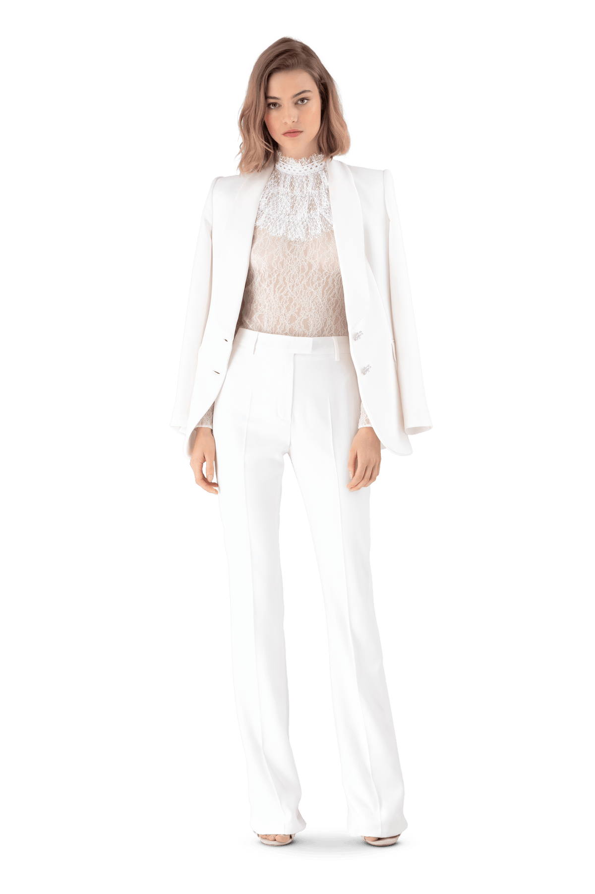 Missguided  Crinkle Satin Beach Cover Up Trousers  Off White   SportsDirectcom