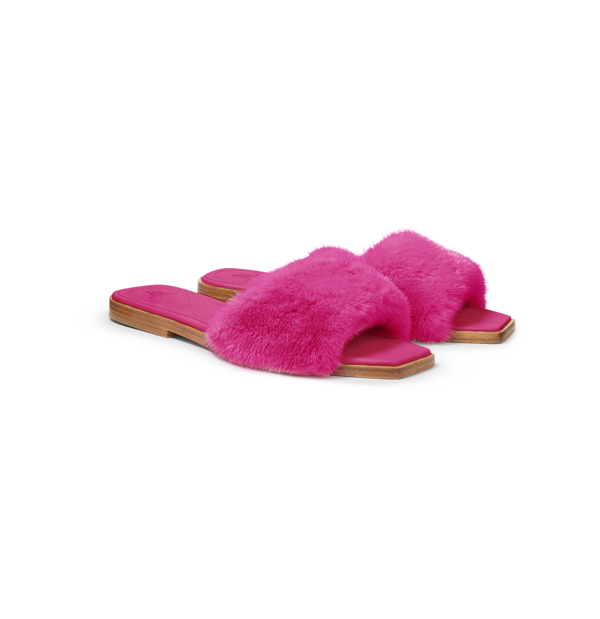 Hot Pink Mink Slides